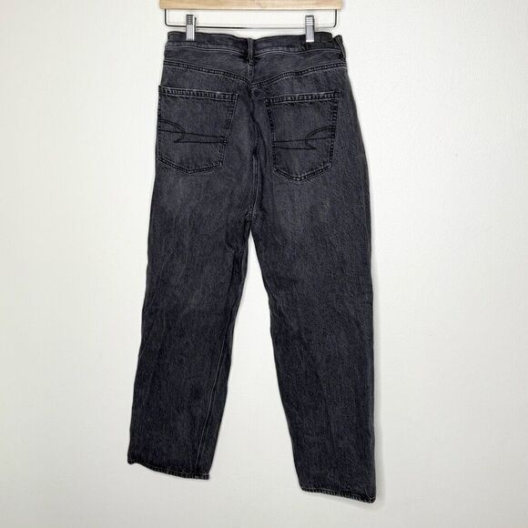 American Eagle Outfitters Stone Washed Black Wide Leg Jeans - Women’s 12 Short - Picture 2 of 9